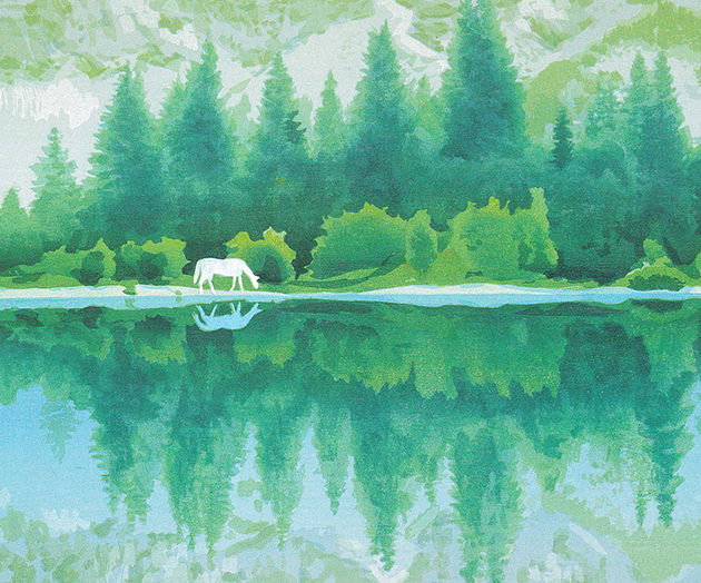 東山魁夷 湖澄む