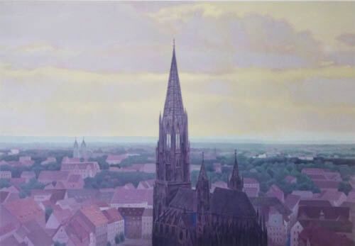 東山魁夷、青の世界、晩鐘、高額画一部、,新品額付 東山魁夷、青の世界、晩鐘、高額画一部、,新品額付 東山魁夷、青