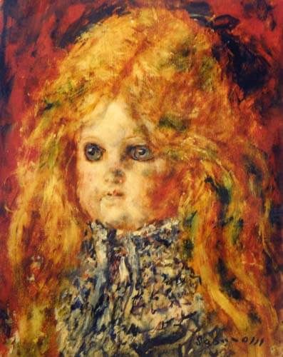 人形 | 宮本三郎 買取・作品 | 洋画、絵画高額査定はアート買取協会