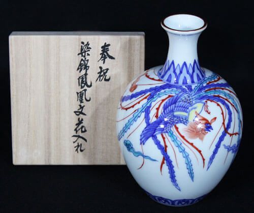 1879 十四代　辻常陸製　染錦龍鳳凰文　文鎮　未使用 Yahoo!オークション -「十四代 辻常陸」の落札相場・落札価格