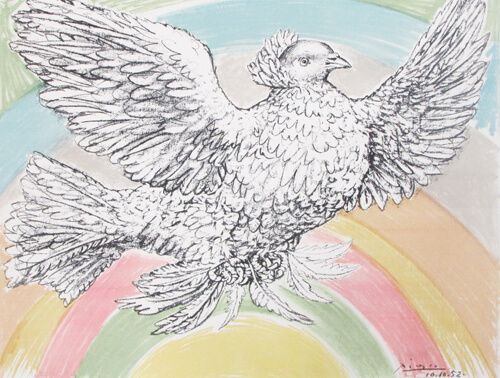 飛ぶ鳩：Colombe volant | パブロ・ピカソ 買取・作品 | 洋画