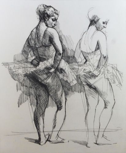 バレリーナ(二人) | 小磯良平 買取・作品 | 洋画、絵画高額査定は