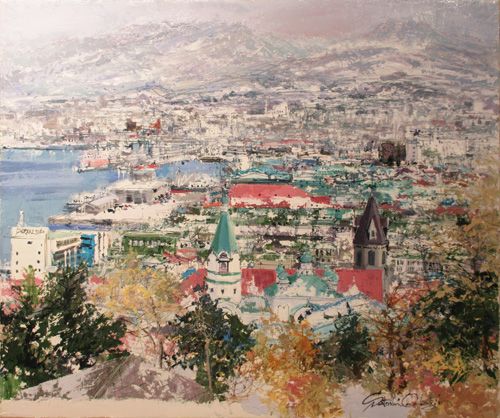 白い函館 | 小田切訓 買取・作品 | 洋画、絵画高額査定はアート買取協会