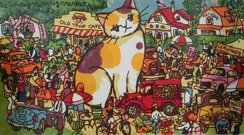 マイケル・ルー サンデーモーニング シルクスクリーン 76/210 版画 アート-