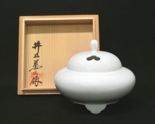 白磁香炉 | 井上萬二 買取・作品 | 陶磁器（陶器・磁器）、香炉・香合