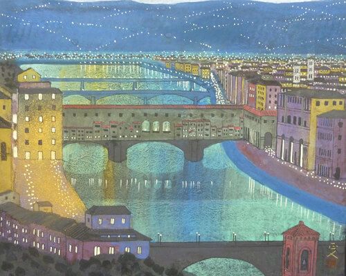 アルノ川を渡る風 | 柳沢正人 買取・作品 | 日本画、絵画高額査定は