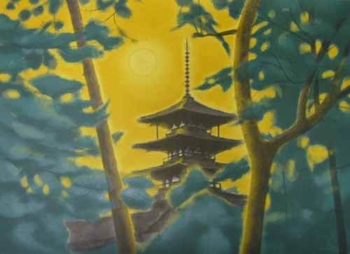 法隆寺 | 平山郁夫 買取・作品 | 日本画、絵画高額査定はアート買取協会