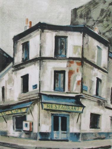 街角のレストラン | 荻須高徳 買取・作品 | 洋画、絵画高額査定は