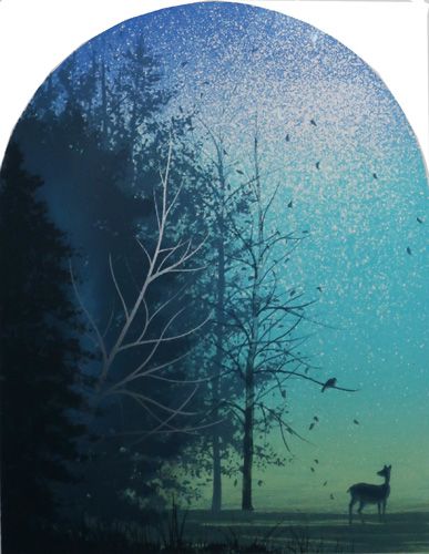 森の夜 | 千住博 買取・作品 | 日本画、絵画高額査定はアート買取協会