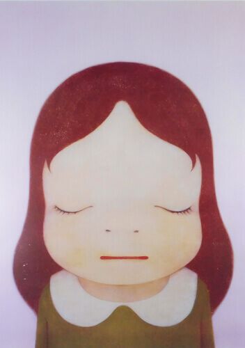 奈良美智　限定ポスター　Cosmic Girl　Eyes Closed 額付き COSMIC GIRL「 EYES CLOSED」 | 奈良美智 買取・作品 | 現代アート