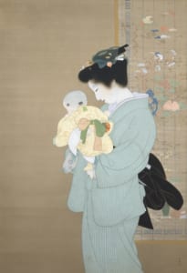 上村松園「母子」近代美術館蔵