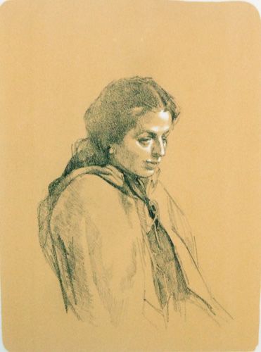 若い女 | 小磯良平 買取・作品 | 洋画、絵画高額査定はアート買取協会