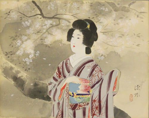 春宵 | 伊東深水 買取・作品 | 日本画、絵画高額査定はアート買取協会