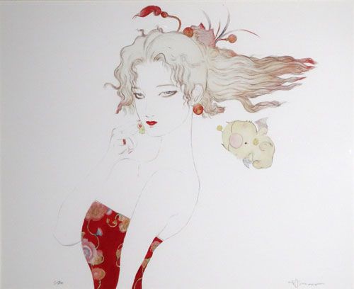 天野喜孝　版画　RED SWORD ファイナルファンタジー　ジクレー Yahoo!オークション - 天野喜孝 red sword 版画 ファイナル
