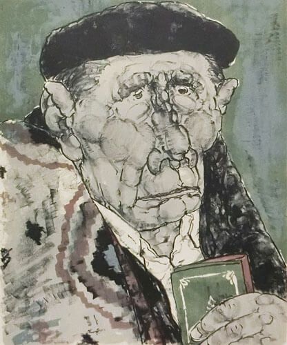 本を持つ男 | 田中阿喜良 買取・作品 | 洋画、絵画高額査定は