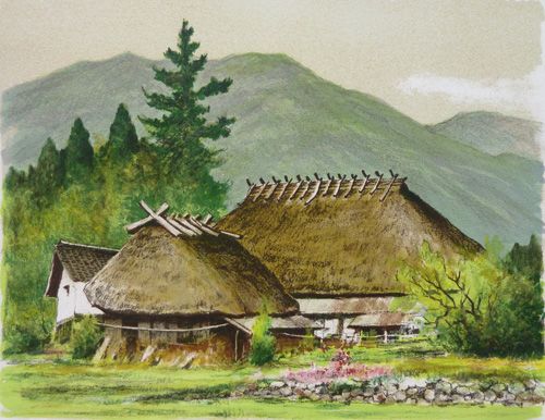 古民家風景 | 林喜市郎 買取・作品 | 洋画、絵画高額査定は