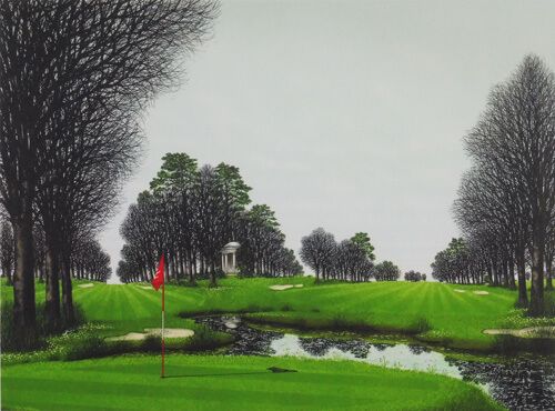 赤い旗のあるゴルフ場 | ジャック・デペルト 買取・作品 | 洋画、絵画