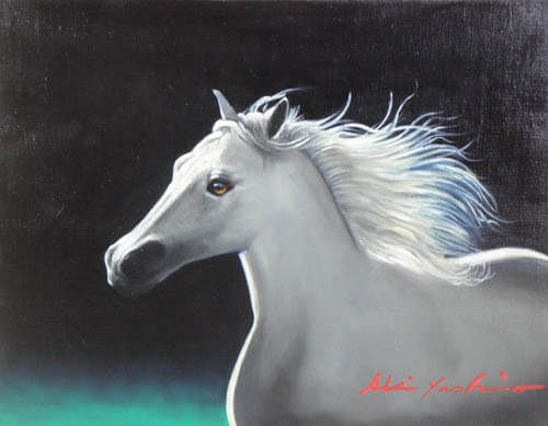 白き馬 | 八代亜紀 買取・作品 | 洋画、絵画高額査定はアート買取協会
