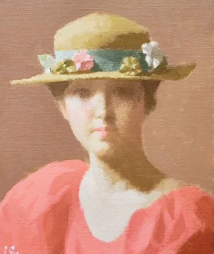 帽子をかぶった少女 | 中村清治 買取・作品 | 洋画、絵画高額査定は