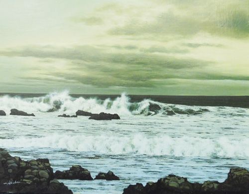 冬の海・日本海(留萌) | 塩田満男 買取・作品 | 洋画、絵画高額査定は