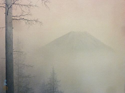 日本画家　中村宗弘の『暁富士』 日本画家中村宗弘の『暁富士』