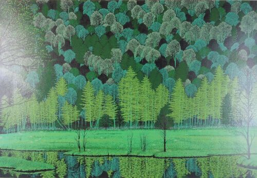 田代池の四季(夏)　小暮真望　版画 田代池の四季(夏) | 小暮真望 買取・作品 | 洋画、絵画高額査定
