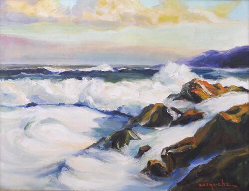 荒れる海 | 樋口洋 買取・作品 | 洋画、絵画高額査定はアート買取協会