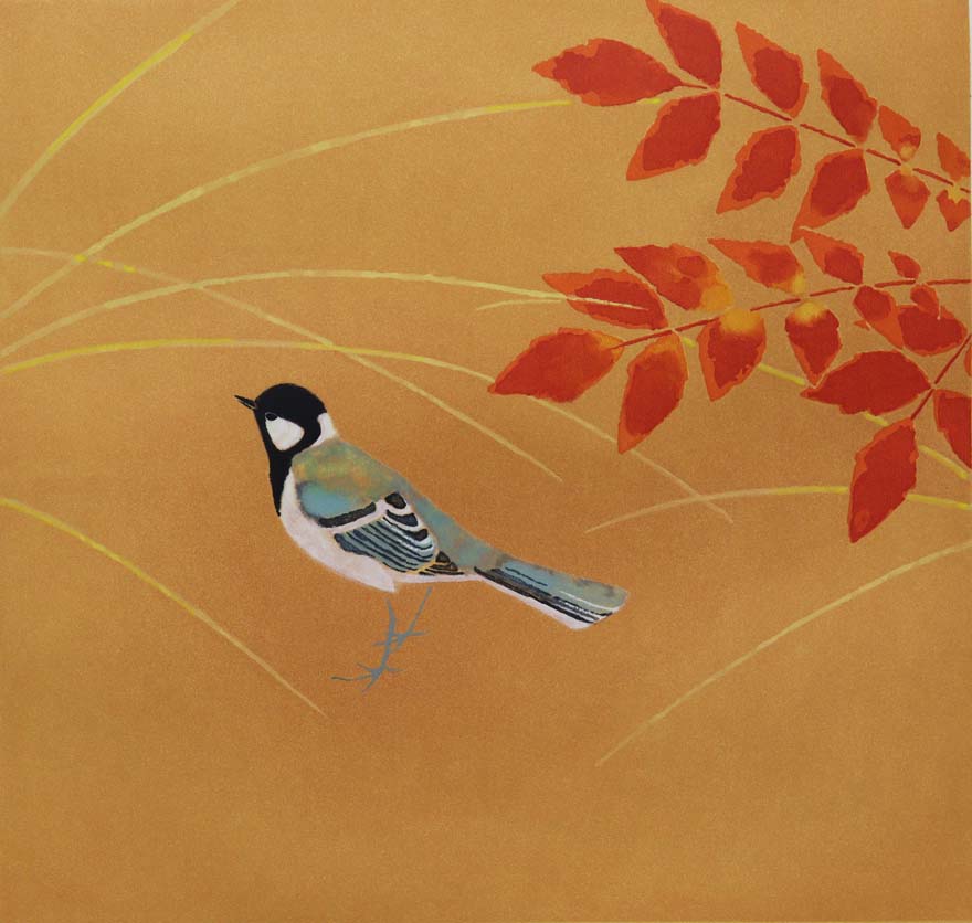 四十雀「小鳥たちの季譜」より | 上村淳之 買取・作品 | 日本画、絵画