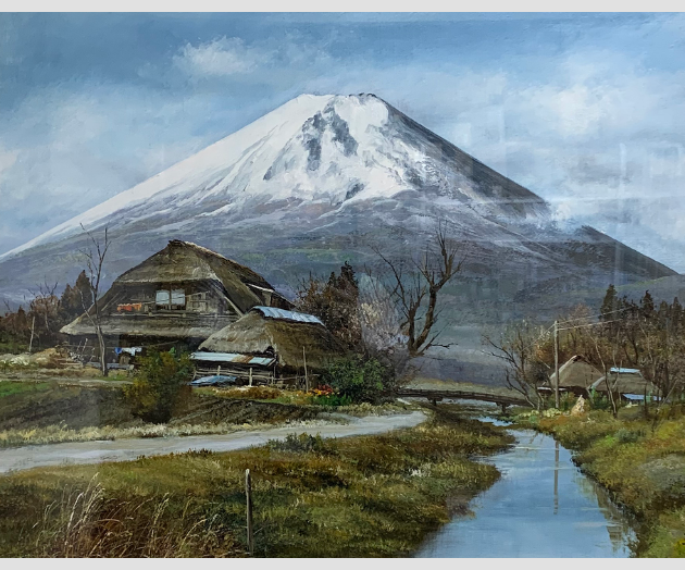 古き良き日本の風景画 田舎 風景画 - 絵画/タペストリ