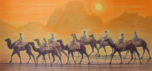 平山郁夫 『楼蘭遺跡を行く・日』 平山郁夫 楼蘭遺跡を行く・月 限定 平山郁夫、楼蘭遺跡、 楼蘭