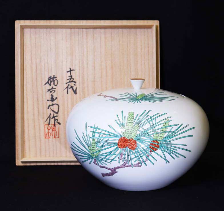 濁手松文水指 | 酒井田柿右衛門 買取・作品 | 水指・水注、茶道具