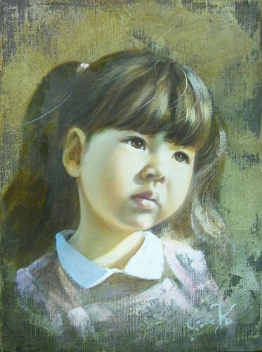 油絵・藤岡心象先生の人物画 （藤岡心象「いつか私も
