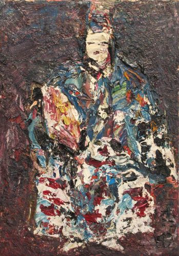 森田茂、黒川能橋掛り、希少画な集画、状態良好 森田茂 黒川能 | 絵画など美術品の販売と買取 | 東京・銀座 おい