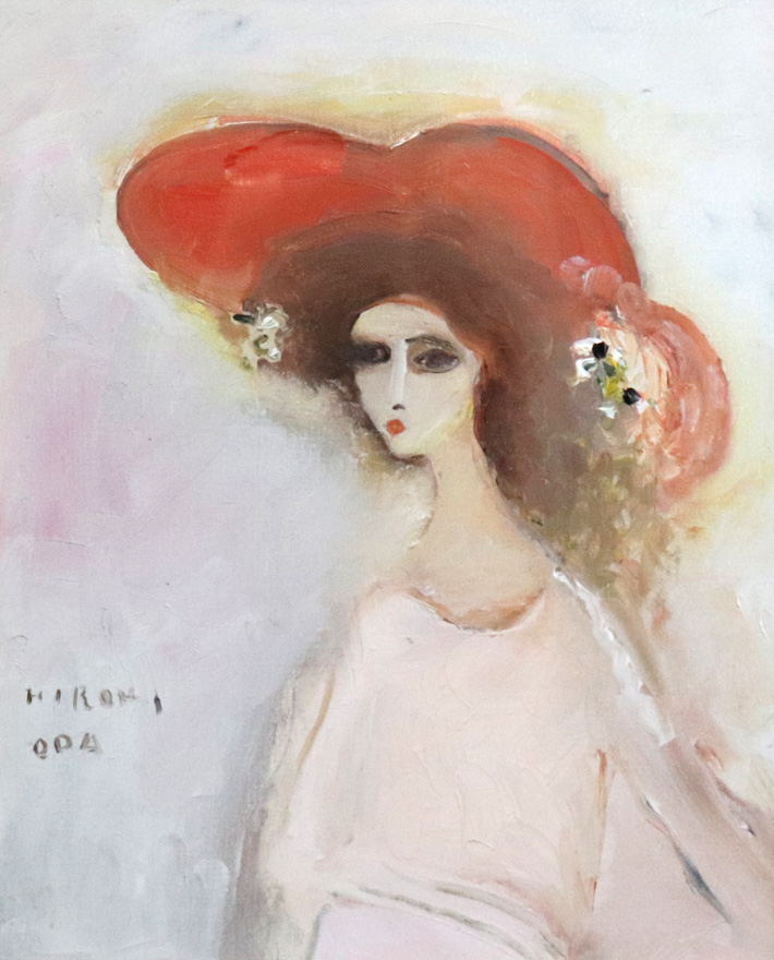 赤い帽子の女 | 織田広喜 買取・作品 | 洋画、絵画高額査定は 赤い帽子の女 | 織田広喜 買取・作品 | 洋画、絵画高額査定は