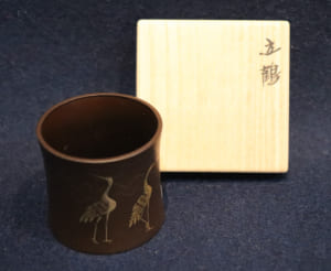 立鶴象嵌蓋置