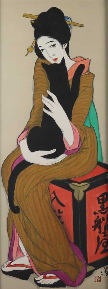 竹久夢二　代表作　黒船屋 長額かざり shop. ホビー・楽器・アート 竹久夢二 代表作 黒船屋 長額かざり