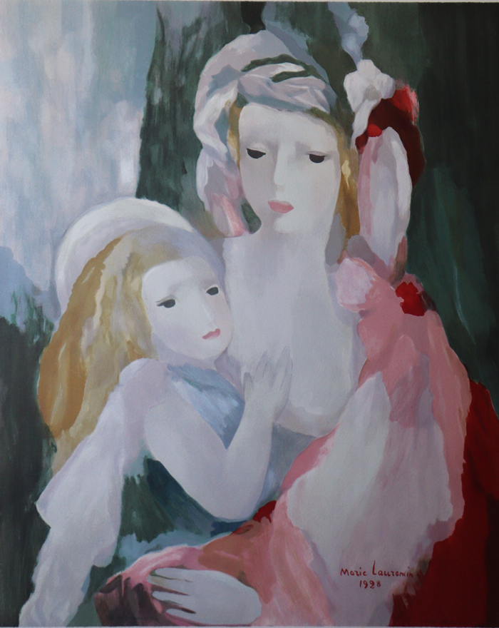 母と子 | マリー・ローランサン 買取・作品 | 洋画、絵画高額