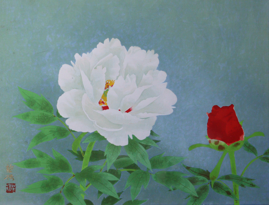 紅白牡丹 | 山口華楊 買取・作品 | 掛軸、日本画、絵画、骨董品・古