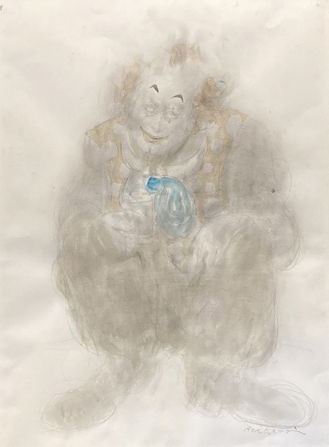 ピエロ | 鴨居玲 買取・作品 | 洋画、絵画高額査定はアート買取協会