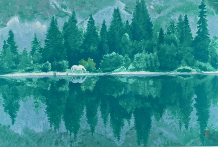 湖澄む | 東山魁夷 買取・作品 | 日本画、絵画高額査定はアート買取協会