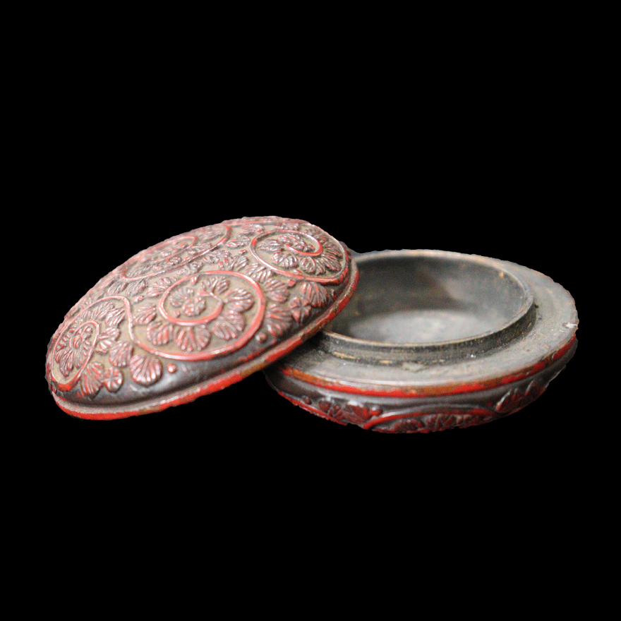 堆朱香合 | その他 香炉・香合 買取・作品 | 工芸品、茶道具、香炉