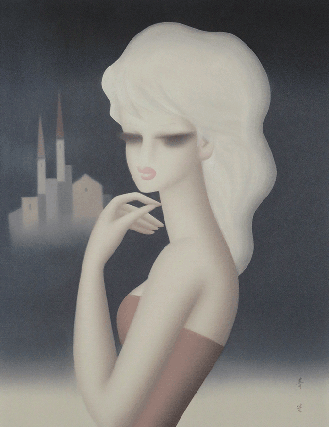 城と少女 | 東郷青児 買取・作品 | 洋画、絵画高額査定はアート
