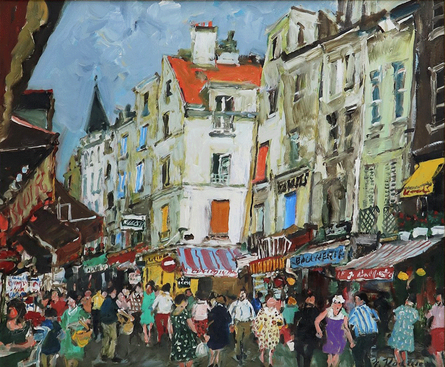 パリーの朝市 | 児玉幸雄 買取・作品 | 洋画、絵画高額査定はアート