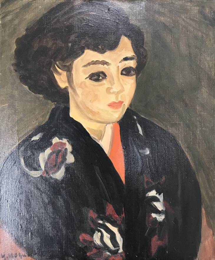 黒ショールの女 | 野口弥太郎 買取・作品 | 絵画、骨董品、美術