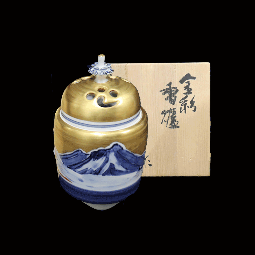 篠田義一｢金彩香爐｣ | その他 香炉・香合 買取・作品 | 陶磁器（陶器