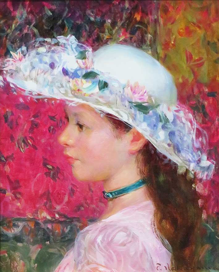 花かざりの帽子 | 中山忠彦 買取・作品 | 洋画、絵画高額査定はアート