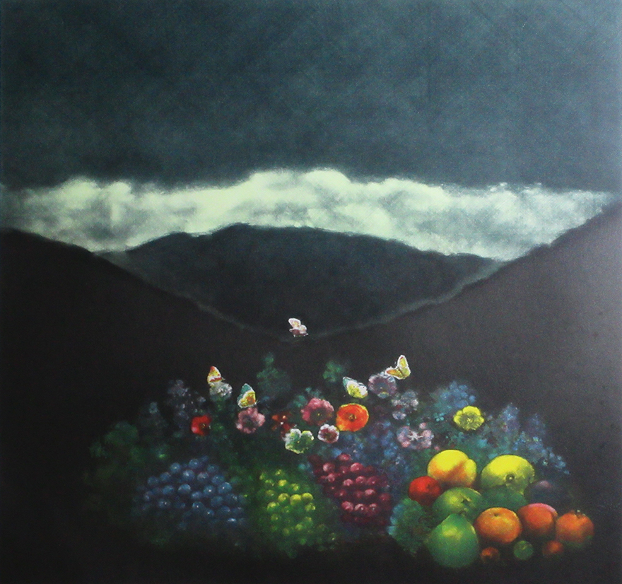 鷹山宇一 朝ノ花 絵画 油絵 油彩 【公式通販】