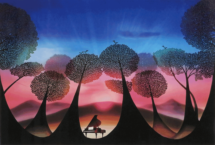 藤城清治 『夜明けの輝き』 夜明けの輝き | 藤城清治 買取・作品 | インテリアアート、絵画高額