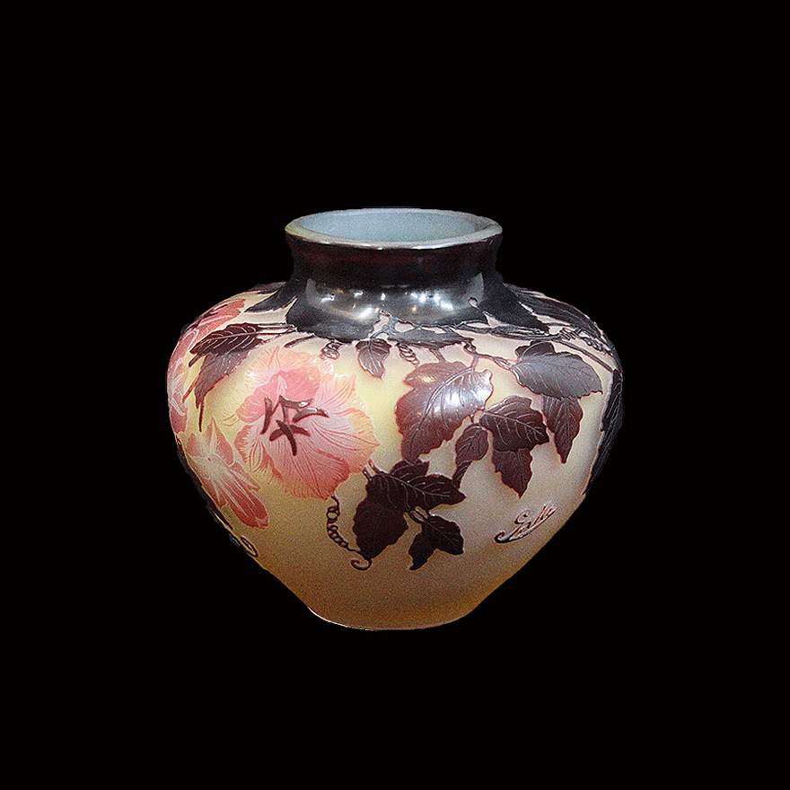 ツルコベア文花瓶 | エミール・ガレ 買取・作品 | ガラス工芸、中国
