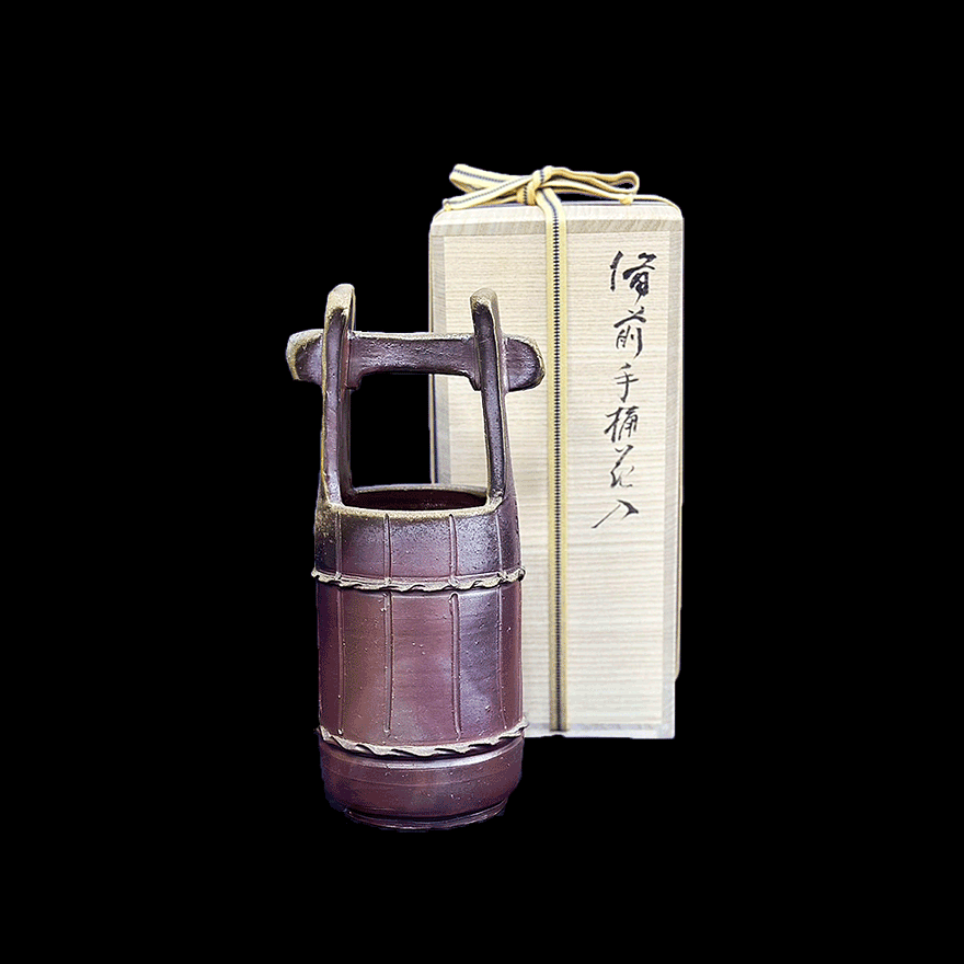備前焼　　手桶花入　花器　花瓶　美品　古美術　骨董品 備前焼 手桶花入 h3-048 | iichi 日々の暮らしを心地よくする